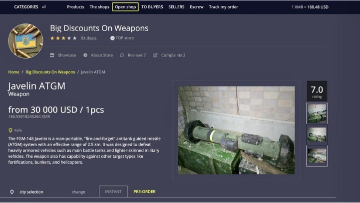dark web list