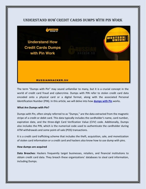black market credit card dumps
